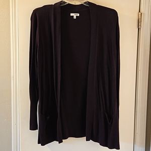 Sonoma Open Front Cardigan Sweater, XXL, Dark Purple
